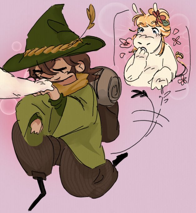 dystopiadevv's tweet photo. Snufkin and Snorkmaiden #moomins https://t.co/1BlcdXAaSx