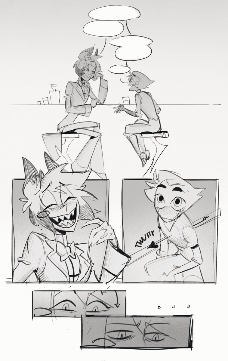 duhaeriss's tweet photo. short comic i did #alastor #lucifer #vox #hazbinhotel https://t.co/WBf54ja8R7