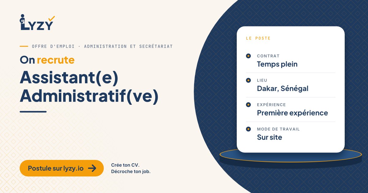 Lyzy_io's tweet photo. Un concessionnaire automobile recrute un(e) Assistant(e) Administratif(ve) à Dakar. Anglais professionnel requis.
https://t.co/wwykBLbLe1 #Emploi https://t.co/3fkoWyJ60g