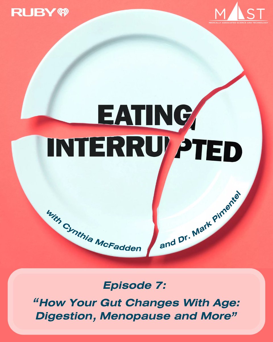 MASTprogram's tweet photo. Your gut doesn’t stay the same as you age. 🦠 So… what actually changes?

In the latest episode of Eating, Interrupted, @CynthiaMcFadden  and @MarkPimentelMD dive into how the gut and its microbial ecosystem can change over time, and what those changes may mean for digestive health.

From the microbiome to digestion, aging can bring changes that are worth understanding.

🎧 Tune in to Eating, Interrupted and hear the conversation. Link in the comments below

#EatingInterrupted #MASTProgram #GutHealth #Microbiome #DigestiveHealth #Gastroenterology #Aging