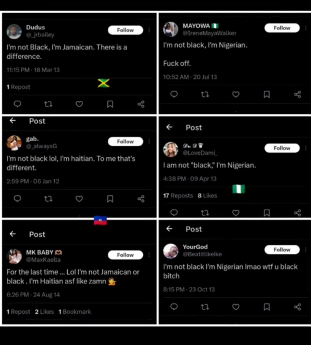 AmericanOnly_'s tweet photo. @KayxClay This how they used to secretly talk on here. No replies from Black Americans. Now it's a "diaspora war" once folks started to peep and speak up https://t.co/VDxcXcBwmY