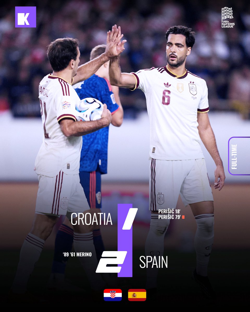 the_kitbug's tweet photo. A high-intensity battle in European football sees La Roja edge Croatia 2-1 to secure a crucial win! 🇪🇸⚽
.
.
.
#SpainVsCroatia #mikelmerino https://t.co/FemosyGLkw