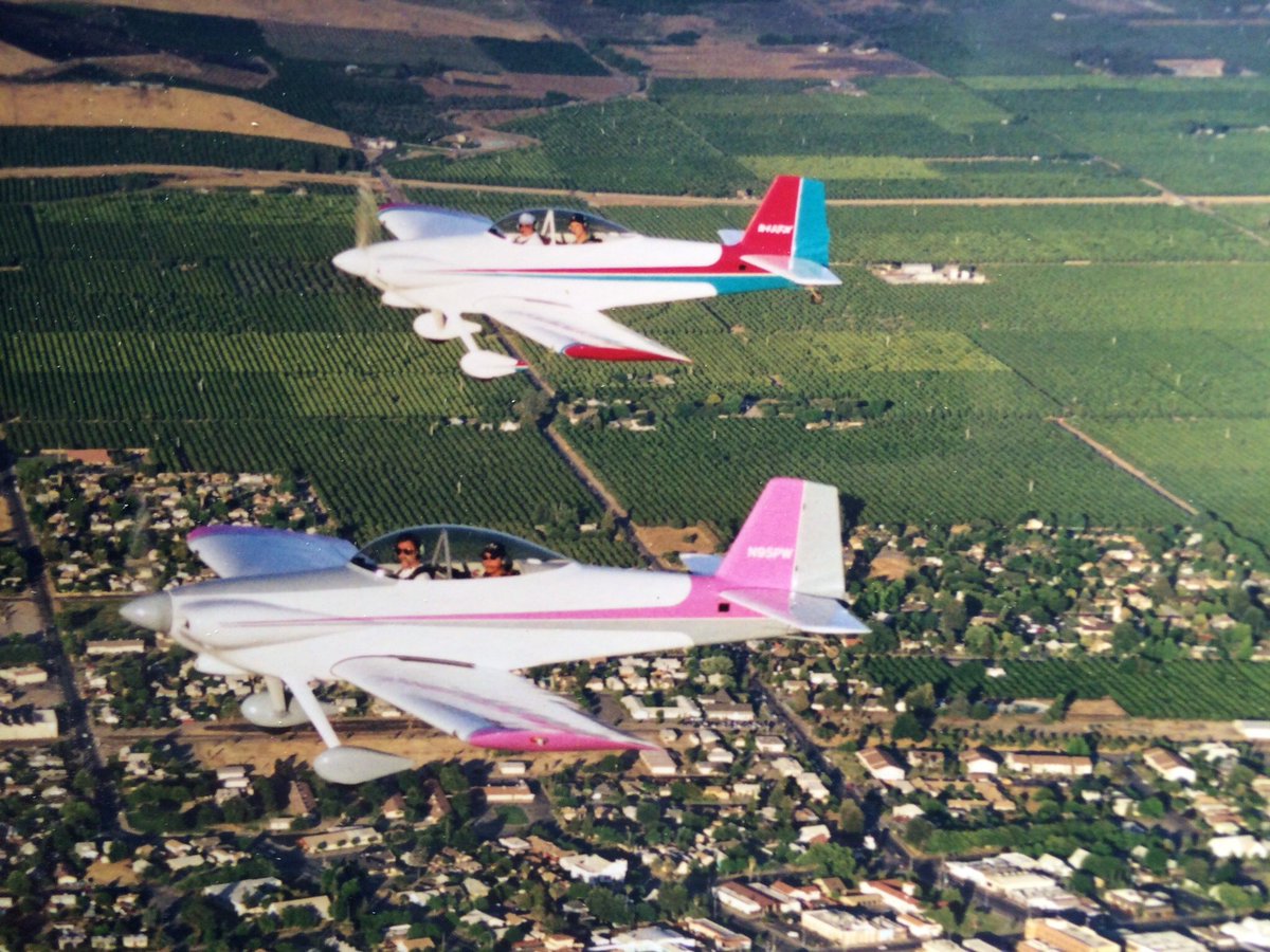 BobbyUpTop's tweet photo. This is me at 17 y/o (in the red &amp; blue plane), flying in a loose formation with with one of my grandpa’s friends.

A few hours after this photo was taken, the friend went back up, and crashed while doing aerobatics.

You never know when your time’s up. https://t.co/QmzK0Up7Sa