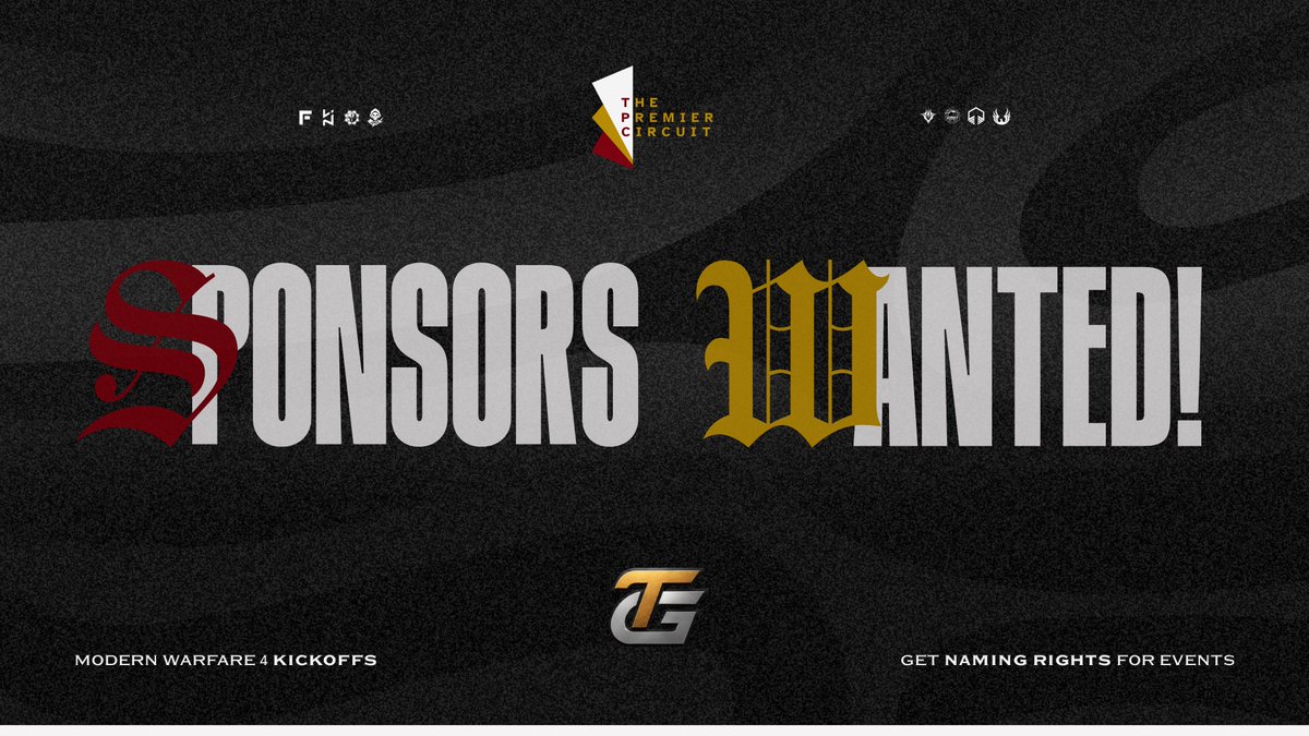 TPCircuit's tweet photo. 🚨 TPC MW4 SEASON 🚨
🔋Presented by @TeamTempoGG  

We’re looking for sponsors to help kickoff Mw4

If your brand wants to get in front of competitive CoD players, teams, and the TPC community, let’s talk.

📩 DM us for sponsorship opportunities. https://t.co/vbg8yBhuu2