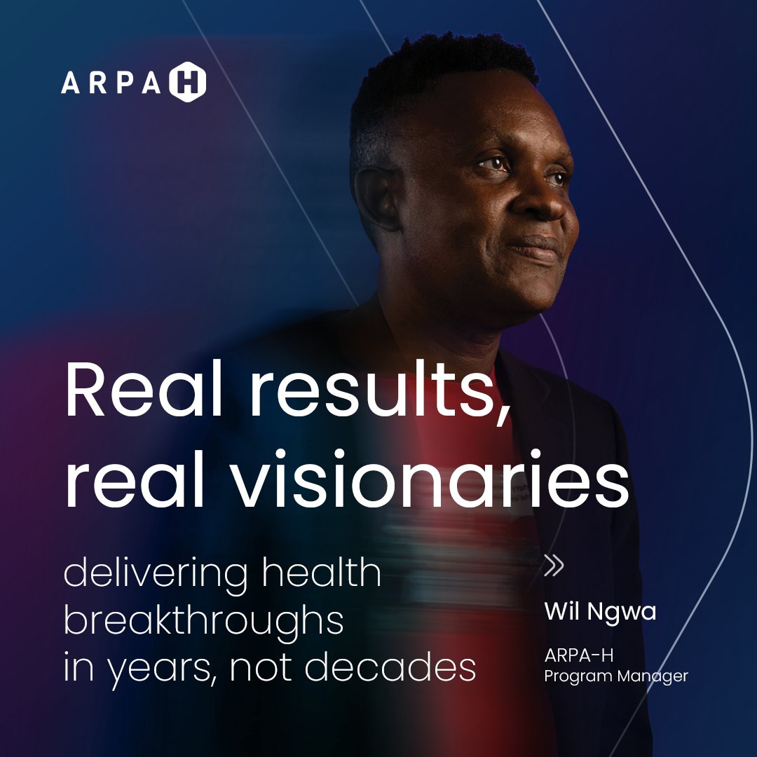 ARPA_H's tweet photo. ARPA-H is looking for health visionaries.

Deeply technical. Big vision.  
 
Stuck in a role that’s too small for what you want to build?  
 
Bring us your best ideas. Apply to be a Program Manager  🚀
https://t.co/7Yp9av8LIQ https://t.co/n6kCYZA2ZQ
