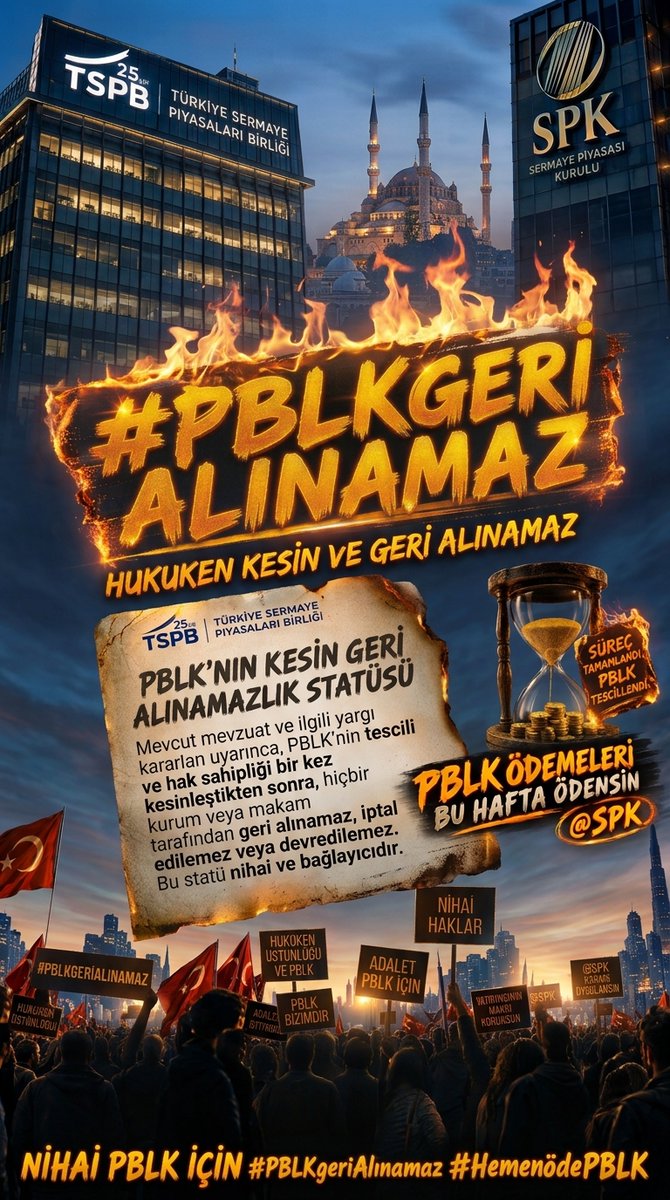 priorityPBLK's tweet photo. @unsuzdusunur55 🚨PBLK BU PİYASANIN ŞEREFİ VE KALBİDİR! 

📉Takasın Kesinliği İlkesi uygulanmazsa sermaye piyasalarına olan tüm güven sıfırlanır! 

⚖️PBLK hak sahiplerinin mağduriyeti DERHAL giderilmeli, ödemeler yapılmalıdır! 

#PBLKGeriAlinamaz https://t.co/dbpsrKWTZl