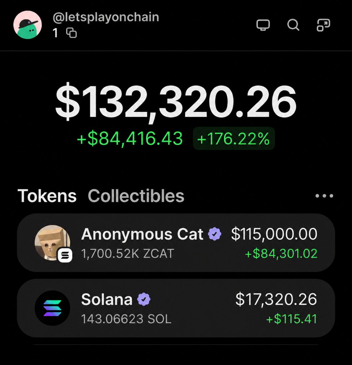 MamatOnchain's tweet photo. up $84K on solana:HcRLc9VDgjLeK154xDawfb1dmVJ98DoSqcwTHGqiDeJR today

and people wonder why i don’t play video games

this market is literally my entertainment

click buy, make money, repeat

way too easy lately https://t.co/SsihzbAU82