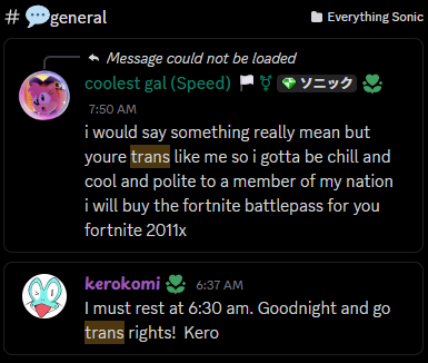 MadamSavvy's tweet photo. (show and tell 🧵🧵) Hi Aaron, representative from @SEGA @sonic_hedgehog  @SonicOfficialJP who is handling the new discord

It would appear you remove people who use "ai" from the ability to chat, but without any sort of "moderation" notice. They just simply cannot type. 

on top of that, you have a lot of people celebrating murder and assassination, even going as far as to ask for @MiiaTzu to be shot- echoing sentiments of @emzberry who also wants people she doesnt like shot as well. 

weird how a lot of violent extremists and Chris Chan of all people, are allowed in here but someone who says "i like silver the hedgehog" isnt, nor is discussion about Sega's latest AI news. 

This is a discord geared towards children and people are also asking about pornographic content. Yuri is not for children. Nor is celebrating assassination. 

@KazuyukiHoshino
@moq_46
@Ohtanitter