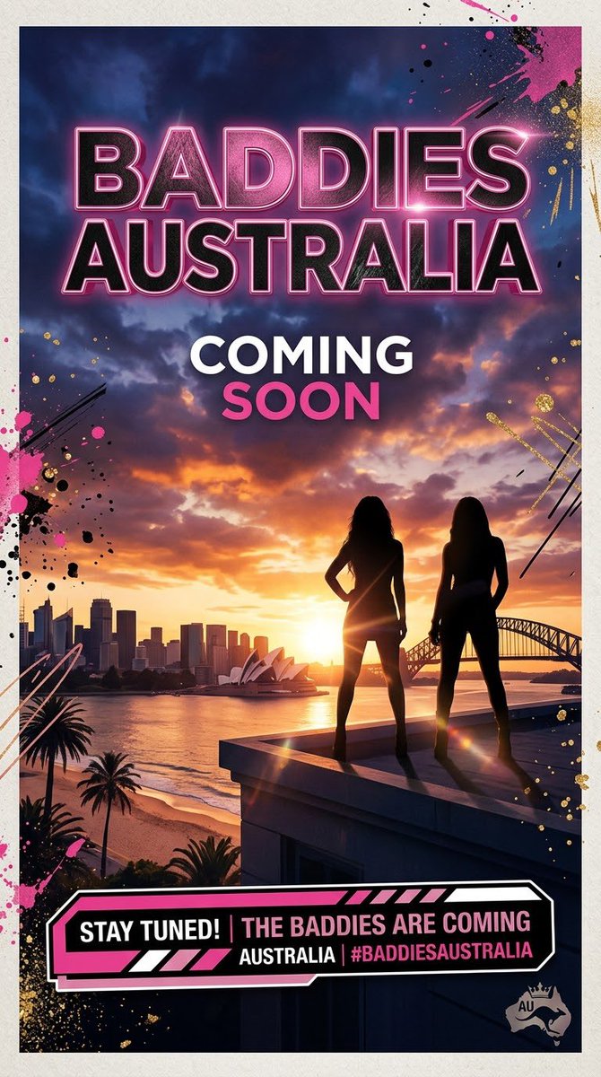 jwilliams0gn's tweet photo. EXCITED TO ANNOUNCE 
OUR NEW PROJECT
BADDIES AUSTRALIA!!
the baddies take over Australia tensions simmer and fights boil over 
all coming soon! https://t.co/V7O28K4Pzl