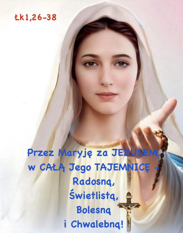 KainosKw's tweet photo. Przez Maryję za JEZUSEM, w CAŁĄ Jego TAJEMNICĘ, Radosną, Świetlistą, Bolesną i Chwalebną!
#PrzezMaryjęDoJEZUSA!
#NMPRóżańcowa 
#Ewangelia Łk1,26-38
#JEZUS PRZYSZEDŁ do nas jako nasz JEDYNY i OSTATECZNY ZBAWICIEL przez Maryję za SPRAWĄ DUCHA ŚWIĘTEGO!
#LectioDivina
#KainosKW https://t.co/ilxDa2bomb