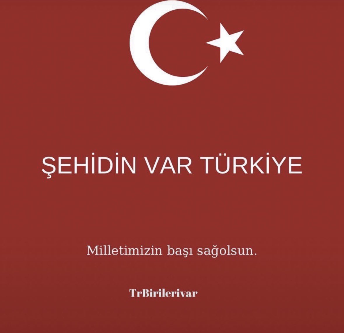 TrBirilerivar's tweet photo. "ŞEHİDİN VAR TÜRKİYE"

Ankara’da uygulama yapan polis ekiplerine araçtan ateş açılması sonucu polis memuru Ahmet Türkoğlu şehit olmuştur.

Türk milletinin başı sağ olsun. https://t.co/erKoxLE8tz