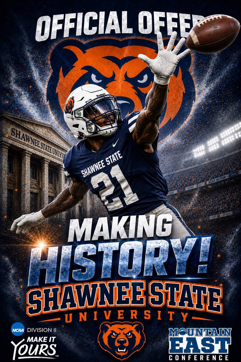 kendall9thomas's tweet photo. Blessed to receive my 1st offer from Shawnee state‼️@coachmarksnyder @jimmy_peyton1 @JohnathanbRiley @RylandWidener99 https://t.co/7vyL9tDe4S