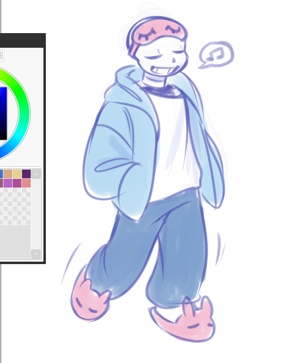 LazyKat20's tweet photo. Quick doodle of Stella (my genderbend Sans)💙 https://t.co/zk46fq2x7z