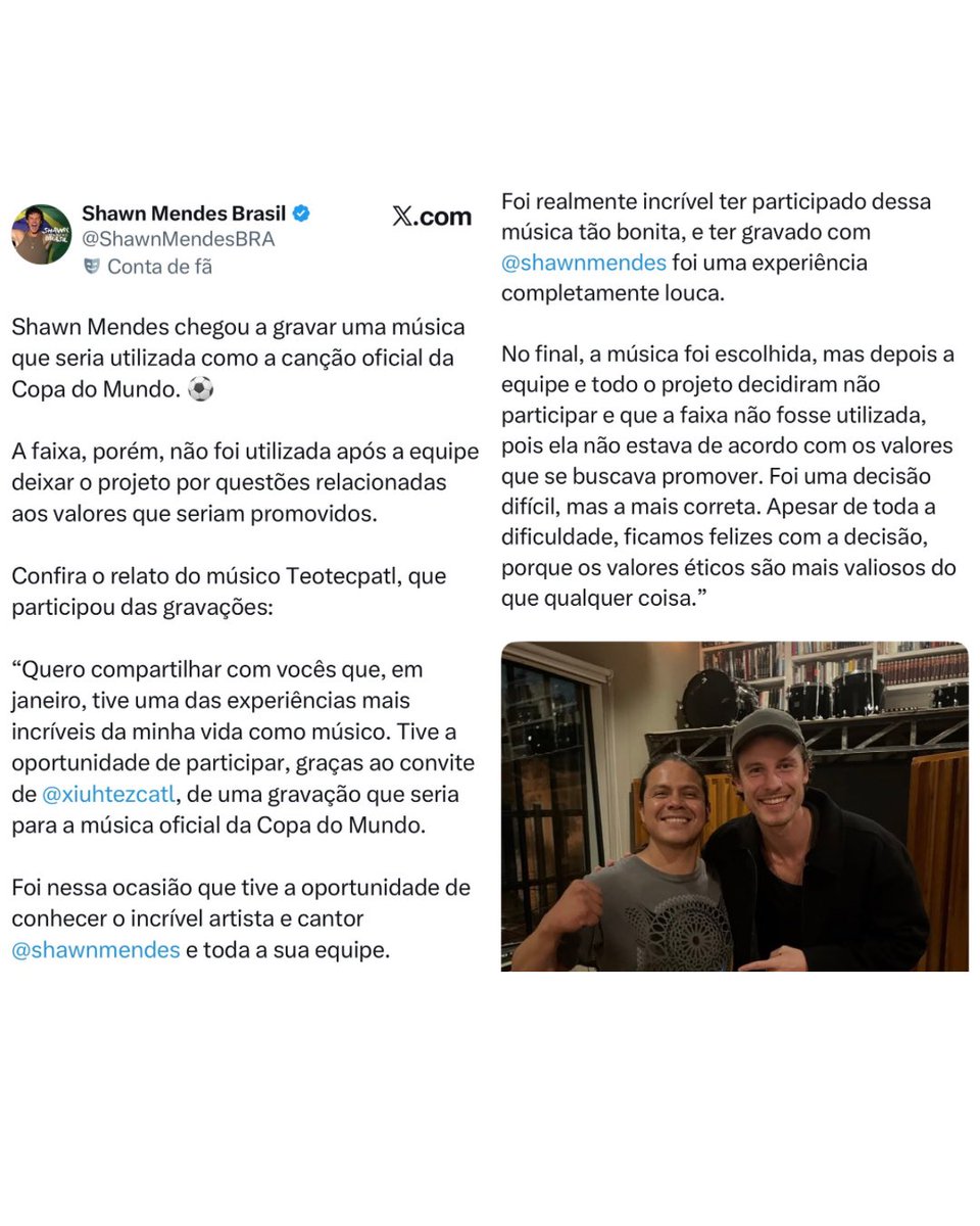 shwnmidnights's tweet photo. "o shawn mendes que escreveu youth morreu pq virou crente" ele já era esse tal crente quando fez isso aqui em 2025 e 2026 🙃 https://t.co/13WSbCLou6