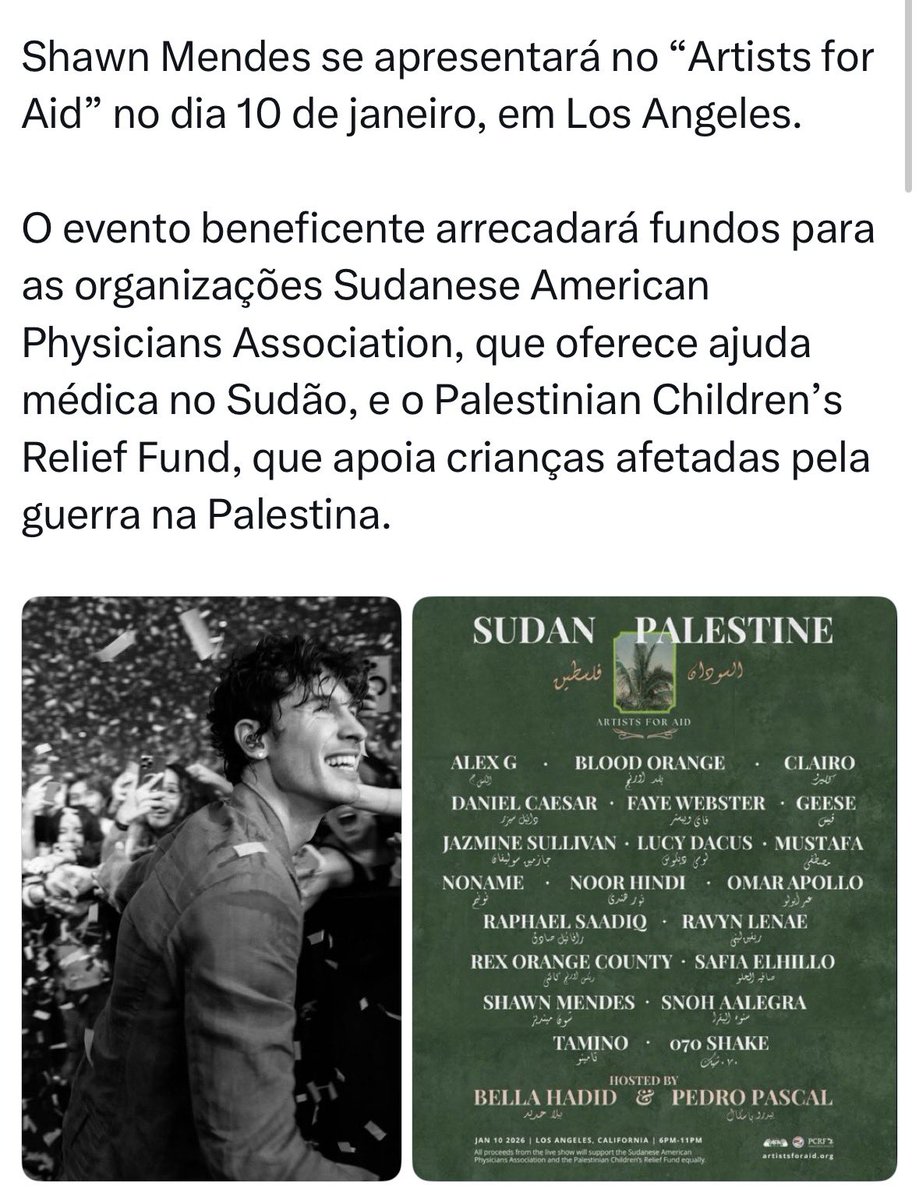 shwnmidnights's tweet photo. "o shawn mendes que escreveu youth morreu pq virou crente" ele já era esse tal crente quando fez isso aqui em 2025 e 2026 🙃 https://t.co/13WSbCLou6