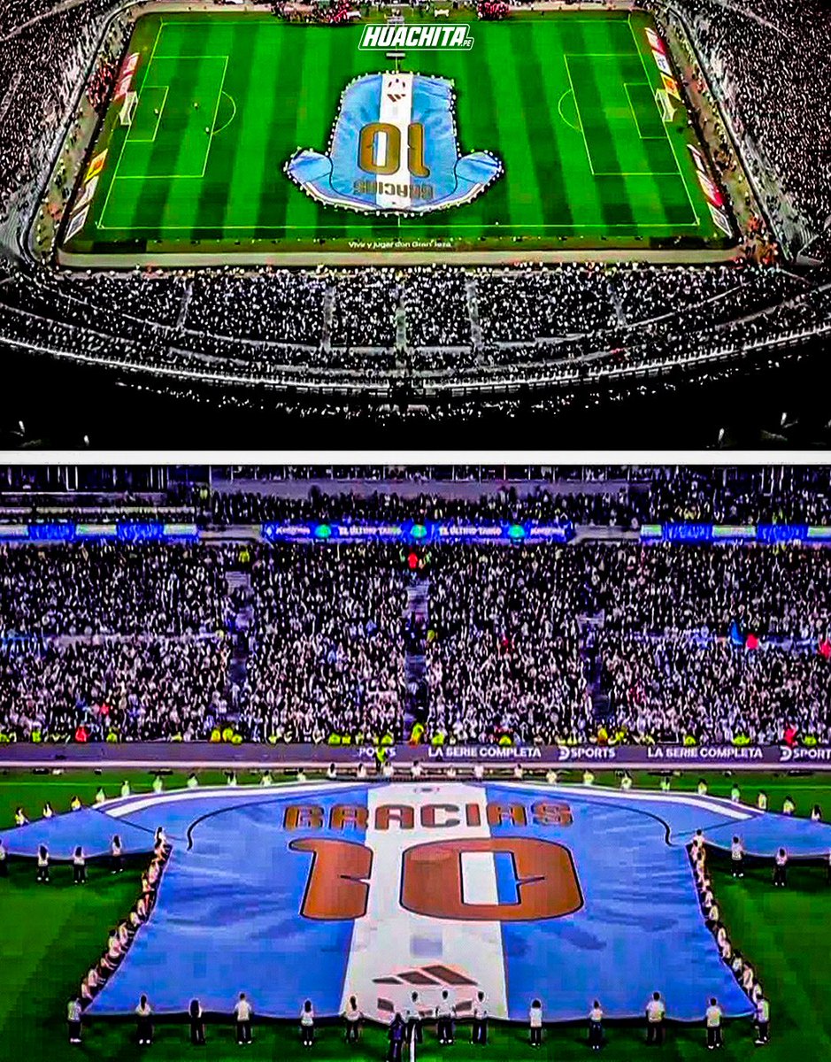 huachitape's tweet photo. “GRACIAS 10” - La camiseta gigante que mostraron en el Más Monumental 🇦🇷⭐️
—
#messi #viral #argentina #leomessi https://t.co/UJp34sQsb5
