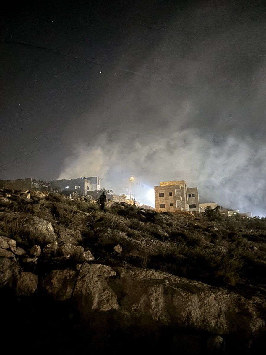 infinite_jaz's tweet photo. It’s 2am on October 7 in Al-Mughayyir. Settlers just attacked the village and torched a car. Expected to be a long day here. https://t.co/draQjEETRB