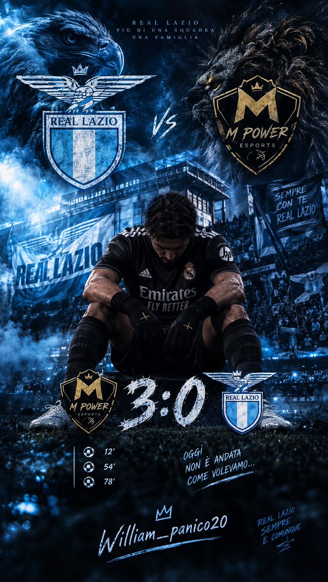 WPanico4386's tweet photo. Una sconfitta che fa male, arrivata soprattutto per alcuni miei errori. Mi prendo le mie responsabilità, ma si cade tutti insieme e insieme ci rialzeremo. Testa alla prossima, Real Lazio. 🦅🦁@VPGItaly @VPLItaly @eLUDO_League @FVPA_net https://t.co/IHRLdaLBDN