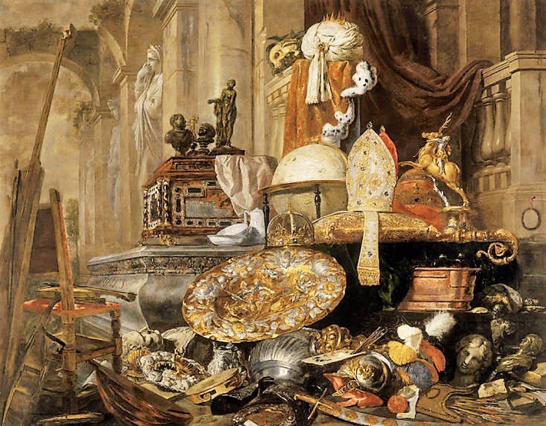 Dominiquepucini's tweet photo. Allégorie des vanités du monde 1663  Pieter #Boel 
Musee des Beaux Arts de Lille
Le but de cette nature morte est de présenter au spectateur tous les attributs possibles de la richesse et des plaisirs terrestres. #vanites https://t.co/Iktq8tAsVJ