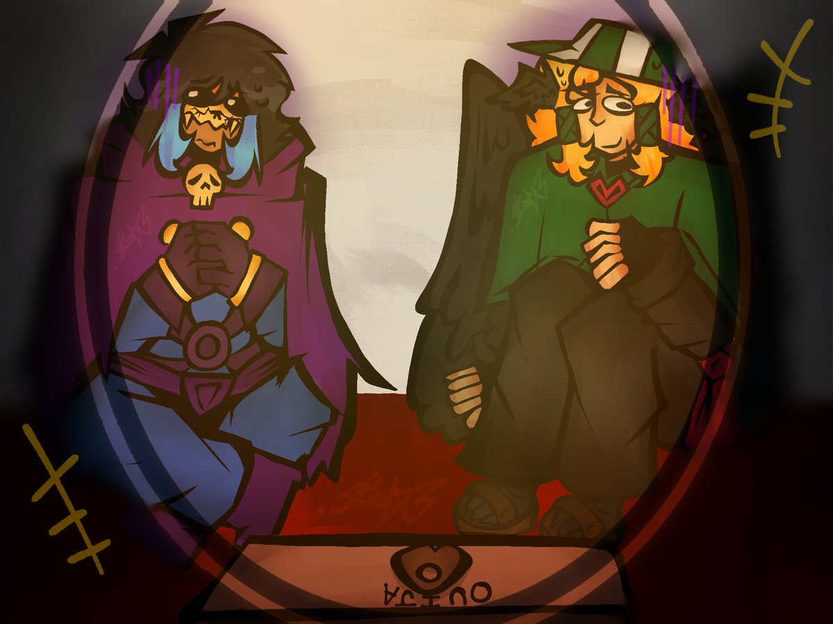 Sk3lxs's tweet photo. No la neta ya no sabia como hacer este día wei 😭😭
(Se miaron cuando escucharon el mínimo ruido,,,/hj,,, nomas Missa si ok,,,)

!! Día 5 — Ouija

#Deathduotober #deathduofanart https://t.co/P5cQkoBbVd