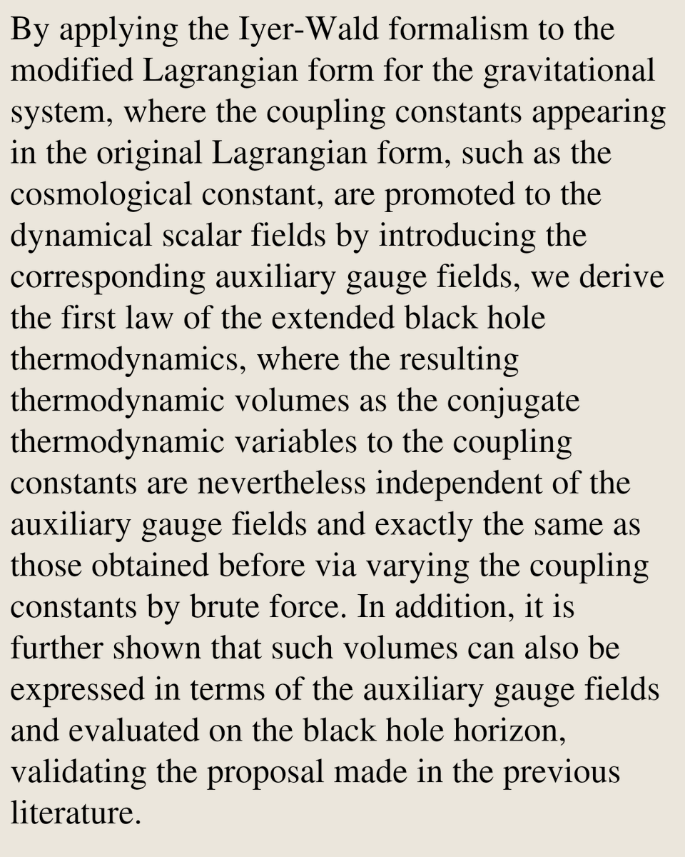 RelativityPaper's tweet photo. Thermodynamic Volumes of Extended Black Hole Thermodynamics with Auxiliary Gauge Fields

Zili Mou, Yu Tian, Hongbao Zhang
https://t.co/LZNNKEbDea [𝚐𝚛-𝚚𝚌 𝚑𝚎𝚙-𝚝𝚑]
💬To appear in PLB https://t.co/JzQTapcB9h
