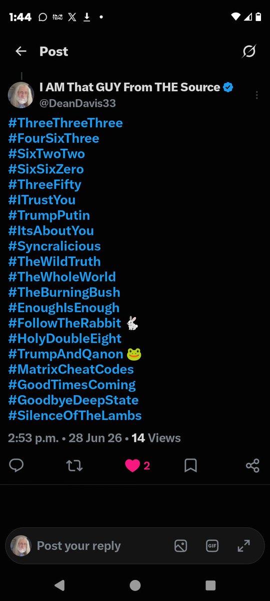 DeanDavis33's tweet photo. #SixSixZero
#TheWildTruth
#EnoughIsEnough
#FollowTheRabbit 🐇
#TrumpAndQanon 🐸
#GoodbyeDeepState ⚖️ https://t.co/n9Q16uYBbQ