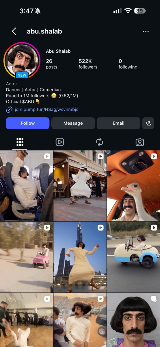jxnbuilt's tweet photo. this is f*cking insane.

i still don’t understand why more people aren’t paying attention to what’s happening here.

this Harold account has roughly 6.5M views across the 7 reels shown.

→ 3.7M on one video
→ 2.4M on another

and the formula is almost stupidly simple:

one recognisable character. endless situations.

that’s the part people are missing.

you don’t need a completely new idea every time.

you need a character people recognise instantly, then you keep throwing him into different situations.

Napoleon at the beach.
Napoleon refusing to pay the bill.
Napoleon starting an argument.
Napoleon losing it over a height joke.

same character. new chaos.

here’s how i’d test it:

→ ask ChatGPT for one strong character concept + 10 short scene ideas
→ create a character sheet so the face, outfit, hair, hat and proportions stay consistent
→ use ChatGPT to turn each scene into a detailed video prompt with action, camera movement and timing
→ animate it using a video model that accepts character images or motion references

the goal isn’t to make one viral AI video.

the goal is to make a character people recognise before the punchline even lands.

because once they recognise the character, you’re no longer starting from zero every time you post.

you’re building familiarity.

then familiarity becomes attention.

attention becomes an audience.

and an audience can become a business.

your first goal is simple:

make someone watch one video and think...

“what the hell is this guy going to do next?”

To get this:
- Like + repost 
- Reply "harold" 
- Follow so I can send you the message.