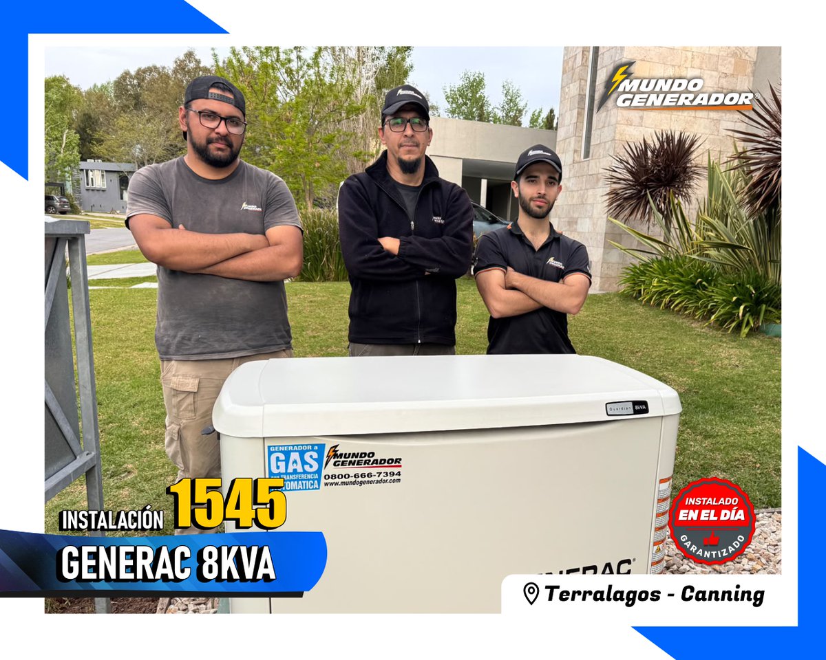 MundoGenerador's tweet photo. INSTALACIÓN Nº1545 ⚡ de un GENERAC 8KVA MONOFÁSICO en CANNING 🏡🔴
Seguimos llevando energía confiable. 💪⚡
.
Mundo Generador / TodoGeneradores Service Oficial GENERAC en Argentina 🇦🇷 https://t.co/t8IUEehR5n
