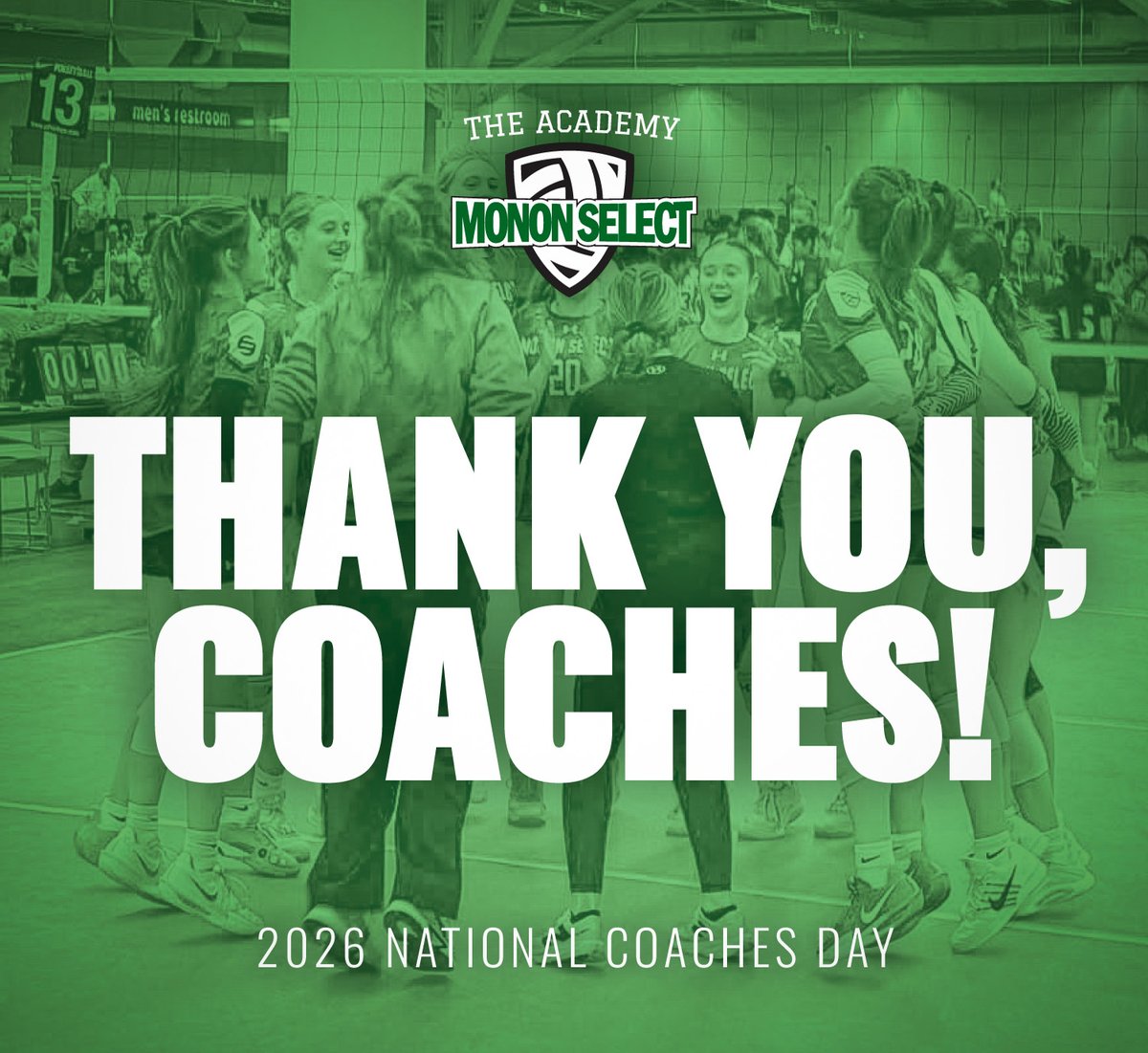 mononselectvb's tweet photo. Happy National Coaches Day!

To the coaches who teach, challenge, encourage and bring out the best in their athletes, THANK YOU for everything you do.

Tag your favorite coach in the comments and show them some love! https://t.co/WORBZdn3BT
