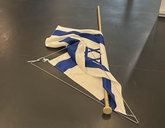 SpectateursFr's tweet photo. 🚨🇫🇷🇮🇱 Fu**sil à la main, un Franco-Israélien menace l’eurodéputée @RimaHassan après qu’elle a jeté à terre un drapeau israélien au Parlement européen. https://t.co/5zMTmREVIW