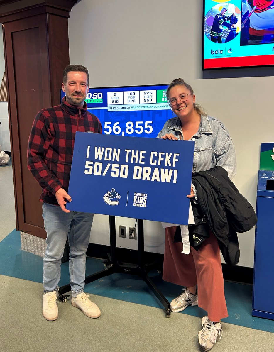 Canucksforkids's tweet photo. Congratulations to our lucky 50/50 winners from Sunday! 💙 https://t.co/GRIp12dz0E