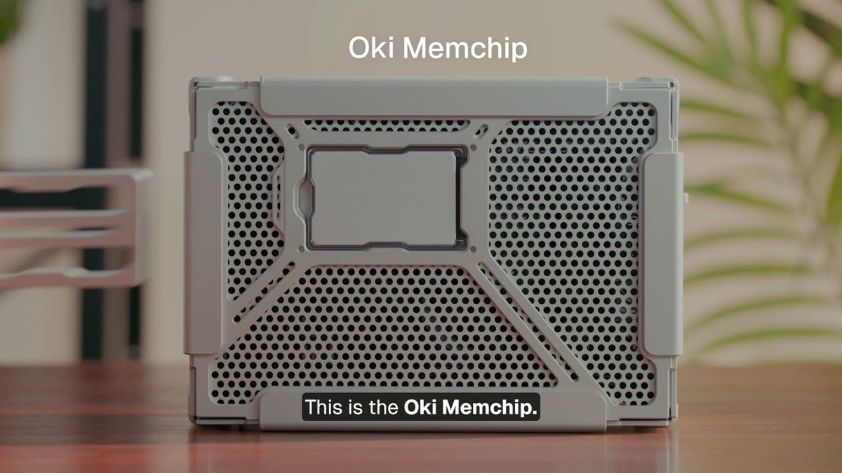 AaronGuitard's tweet photo. Is having a swappable Memchip card the future of keeping your data safe? Oki Home looks like a solid Personal AI Computer setup. https://t.co/cNJE02RKqx