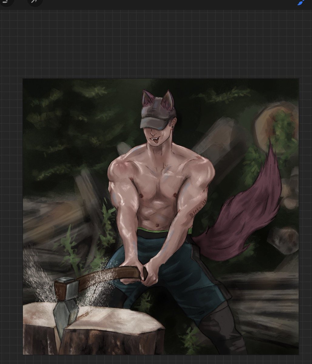 sekai_Sks's tweet photo. I give you 🥁 Lumberjack Valko! He might just be in the forest cutting wood for our cabin. Prepping everything for the perfect date! #BringValkoBack #ValkoIsLoved #ValkoCabincore https://t.co/6eHajm6rx1