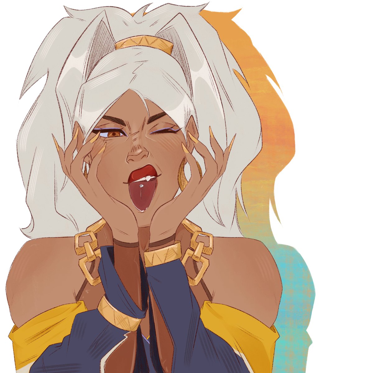 prismweaver's tweet photo. HAPPY TRUE DAMAGE DAY, THE RETURN OF THE QUEEN!!!

#qiyana #truedamage #artoflegends https://t.co/WcXMtKsWPN