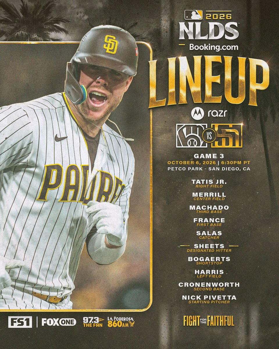 Padres's tweet photo. Un juego a la vez. https://t.co/tLp8vtOlRs