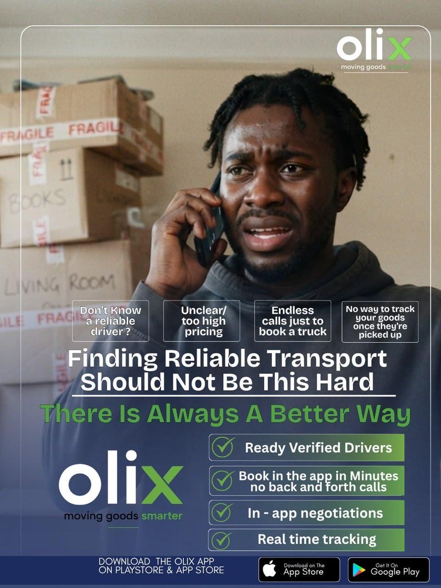 olixkenya's tweet photo. Finding transport shouldn’t be this hard.

With Olix, you can find transport providers, share what you need, communicate in-app and agree on the details before you move.

a smarter way to move goods.

📲 Download Olix and make your next move 
#formniolix https://t.co/XUx6KZqJFe