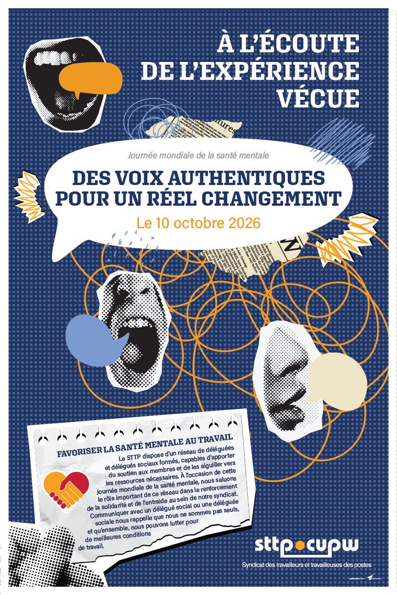 sttp's tweet photo. Journée mondiale de la santé mentale : « À l’écoute de l’expérience vécue : des voix authentiques pour un réel changement »
https://t.co/qWnLx2vJBb https://t.co/91beWhDtwr