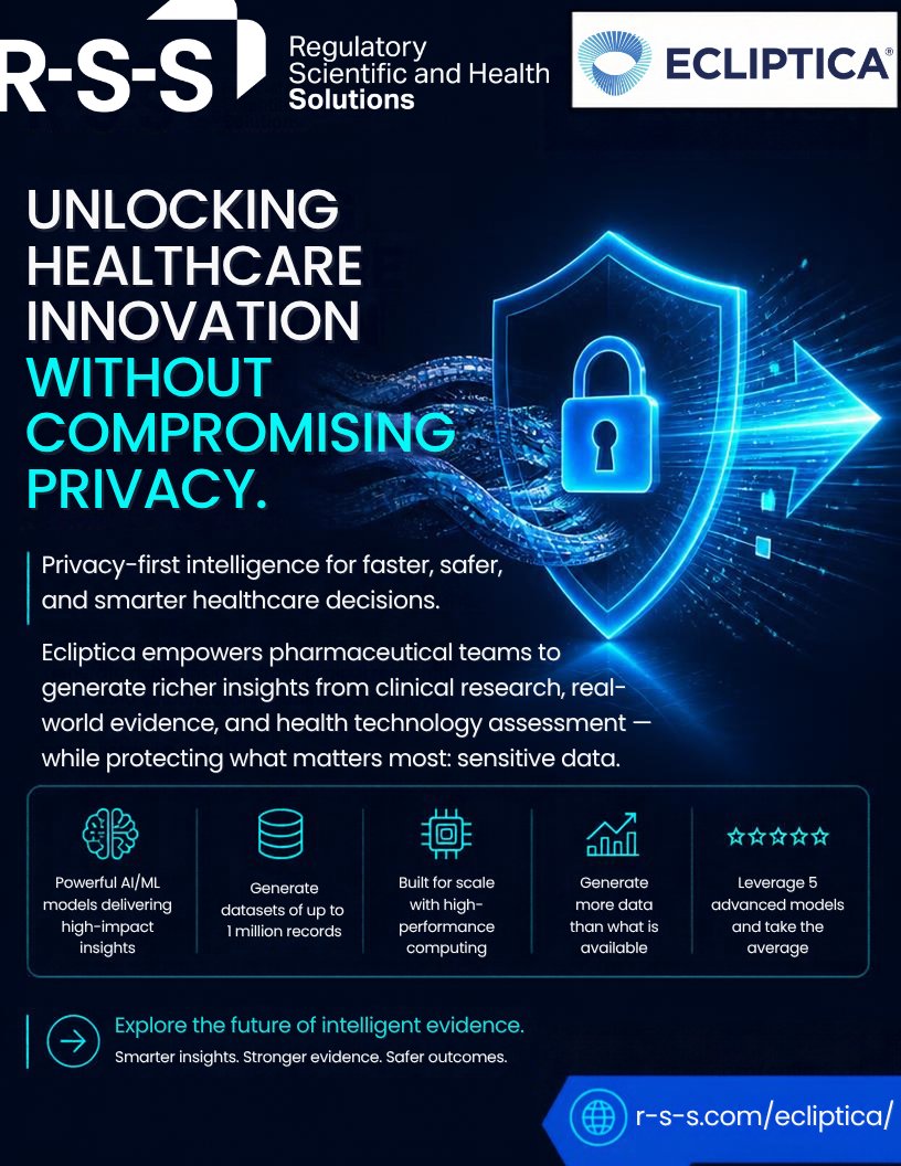 RSS_global's tweet photo. 🔐 Can healthcare innovation move faster without compromising privacy?

AI + synthetic data are opening new possibilities for clinical research, RWE &amp; HTA - but innovation must be built on trust.

The future isn't just more data. It's better, safer evidence. https://t.co/hNnGc92SWF