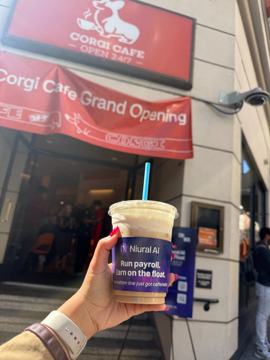 niuralHQ's tweet photo. Hey SF @Techweek_ , need a little fuel?

Come find us at @UseCorgi cafe. We’re here until 5PM and the coffee’s on Niural ☕️ https://t.co/v1wGhVE0Xk