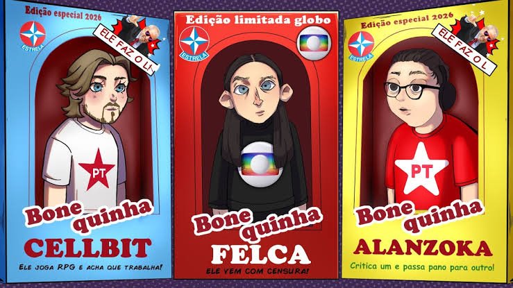 TheNotGreenish's tweet photo. Comprei o Bonequinha Alanzoka, Cellbit e Felca, fechei a coleção. https://t.co/WrQN7ZIkpC