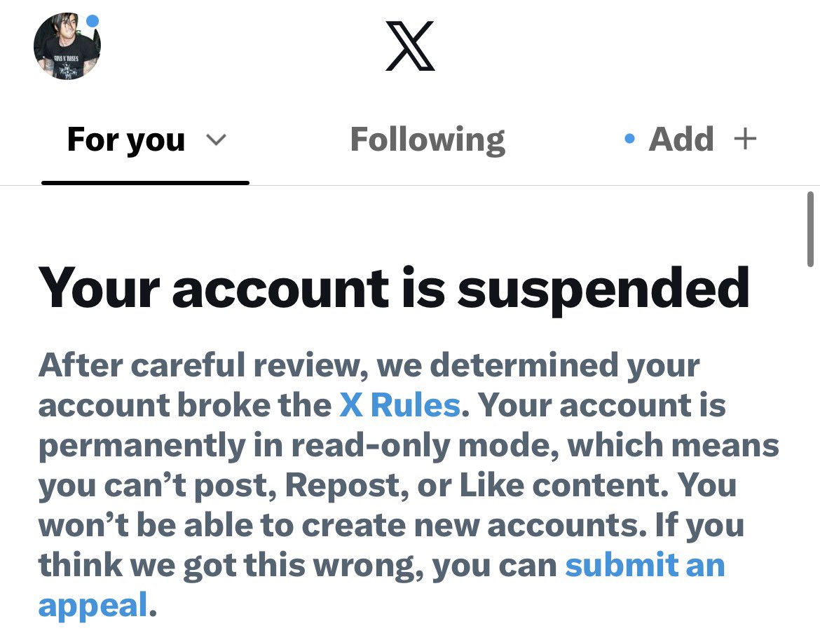 lan_Wxtkins's tweet photo. Nobody deleted anything, my account got banned. If you are going to defend yourself don’t do it with lies. You can see the post is from a suspended user. (ps stop being private so people can’t correct your illiteracy) #leegaze  #lostprophets @shinjukutheif1 https://t.co/jGackAGHf3