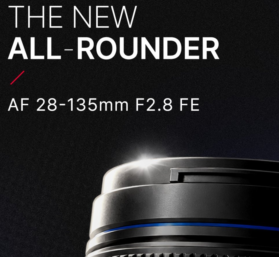 FukuiAsobiWeb's tweet photo. サムヤンが来年2月に登場と予告している「AF 28-135mm F2.8 FE」について、具体的なスペック情報を公開しました。28mmかた135mmをF2.8の大口径でカバーしつつ、854gと軽量なレンズとなっている模様。

https://t.co/IoHjwUr9tA https://t.co/IjxhNLgJ9e
