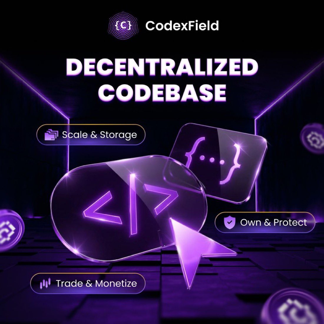 CodexField_AI's tweet photo. Musicians get royalties. Authors get royalties. Why do developers only get a paycheck?

The era of "commit and forget" is over. 
With CodexField, every line of code, every AI model, and every dataset you create becomes a permanent, tradeable asset on-chain.

🔹 Store with Gitd (Decentralized Git)
🔹 Protect with on-chain verification
🔹 Earn through our global marketplace

Your code is your capital. Claim it.