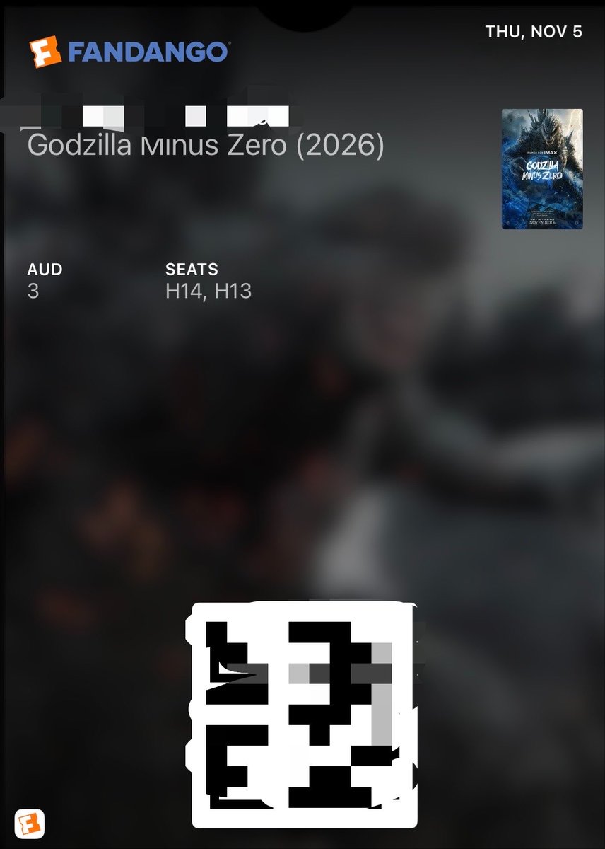 EmilianoW16's tweet photo. WON THE GODZILLA MINUS ZERO TICKET WAR #minuszero https://t.co/5sAcVrPcXh