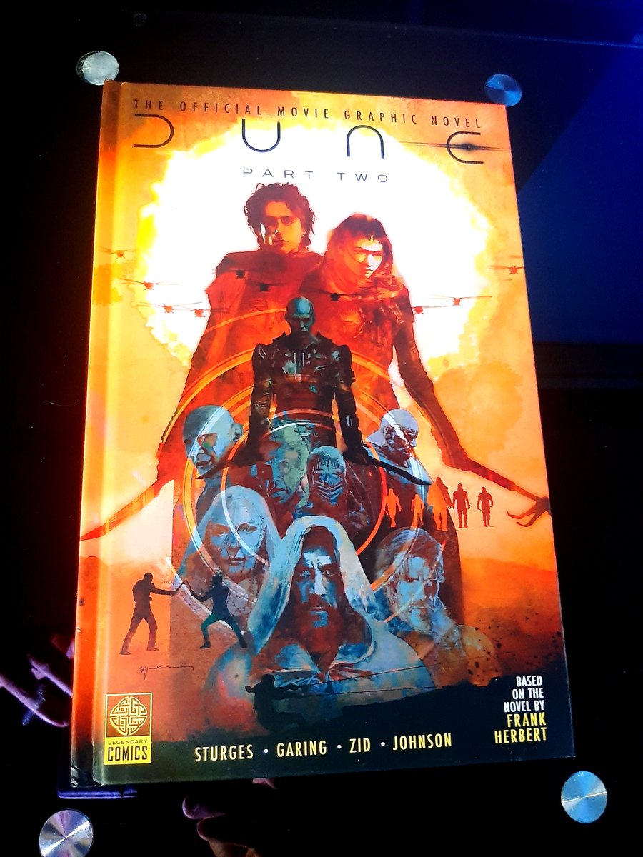 ShiryuGL's tweet photo. Unsure if it took longer to produce this actual graphic novel on Kickstarter or the time it spend stuck on customs (the REAL mind killer!).
#DUNE #DUNEPart2 #GraphicNovel https://t.co/gdEEGh3AEG