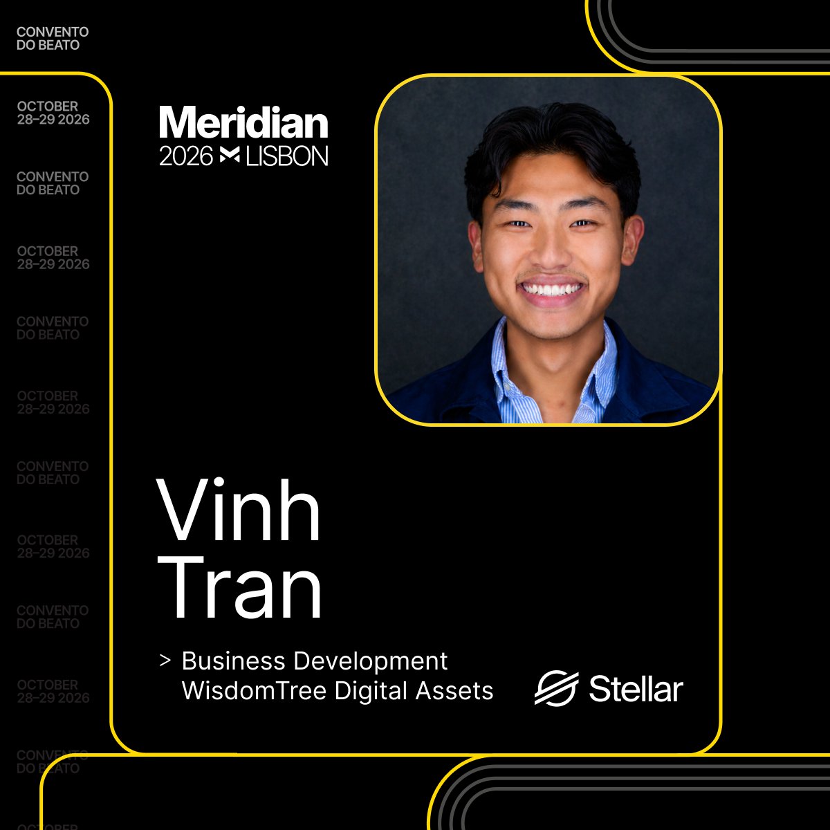 WisdomTreeOnchn's tweet photo. Who do we need to meet in Lisbon at Meridian? @vinhonchain @StellarOrg https://t.co/Q7vNLy7Wgk