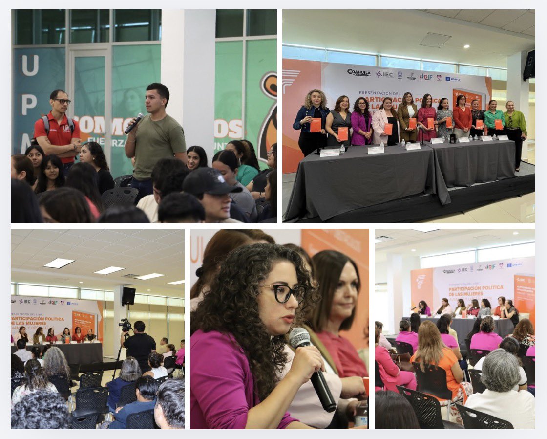 INECoahuila's tweet photo. 📙 En #Frontera, la Vocal Ejecutiva del #INECoahuila, Christian Viviana Escobedo Loya, participó como comentarista en la presentación del libro “Participación política de las mujeres: Avances y obstáculos”, organizada por el @IEC_Coahuila. https://t.co/EX32QXYXp1