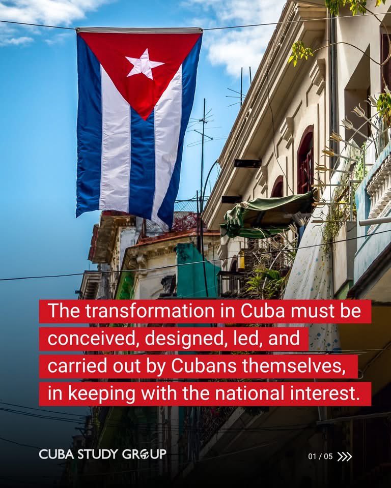 CubaStudyGroup's tweet photo. 'The transformation in Cuba must be conceived, designed, led, and carried out by Cubans themselves, in keeping with the national interest. 

In this effort, the diaspora is an inseparable part of the nation and a strategic asset for the country’s reconstruction.

Its experience, professional skills, international networks, capital, and commitment to Cuba represent fundamental resources for accelerating economic recovery, modernizing production, and strengthening the country’s integration into the global economy.

Realizing that potential —while preserving national sovereignty and avoiding privileges incompatible with the general interest — will be key to a successful transformation process.'

🎯Source: Proposal to transform the Cuban Economy. CUBA TRANSFORMACIÓN. Executive summary. July, 2026.

Find the full version through this link https://t.co/YzyCIzfupD