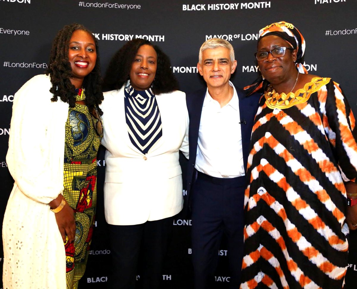 SadiqKhan's tweet photo. Wonderful to welcome hundreds of Londoners to City Hall to celebrate the Black Londoners whose achievements and contributions are woven into every part of our city's story.

Thank you to everyone who joined us! 

Our diversity is our greatest strength. #BlackHistoryMonth https://t.co/lKZ9xkoQxo