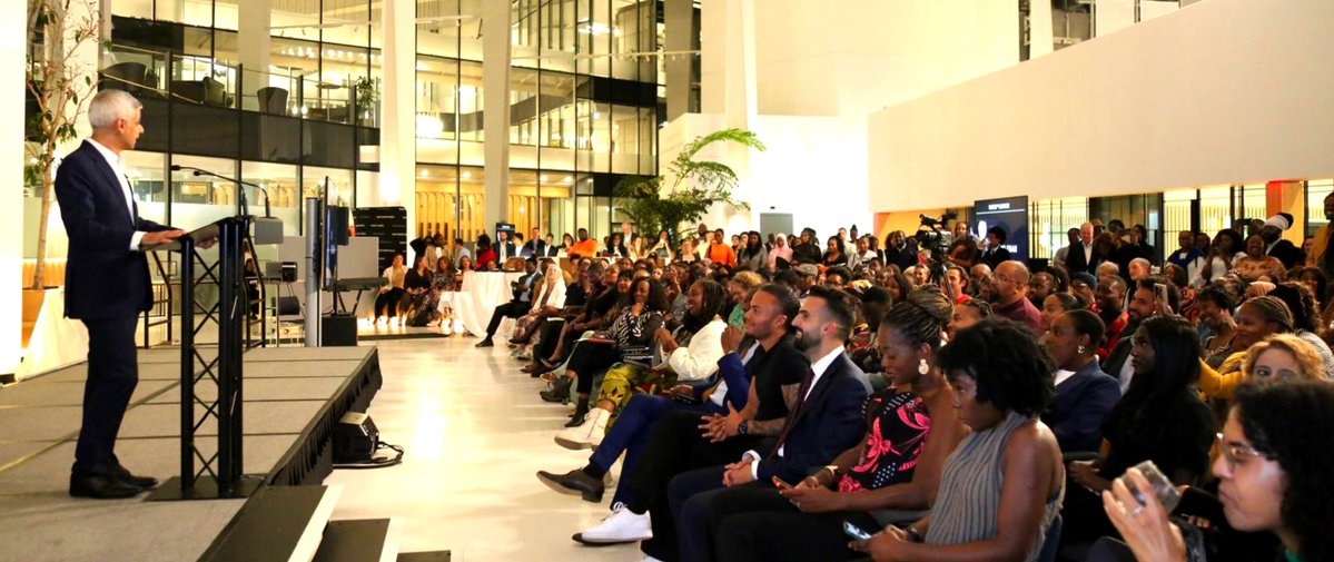 SadiqKhan's tweet photo. Wonderful to welcome hundreds of Londoners to City Hall to celebrate the Black Londoners whose achievements and contributions are woven into every part of our city's story.

Thank you to everyone who joined us! 

Our diversity is our greatest strength. #BlackHistoryMonth https://t.co/lKZ9xkoQxo
